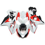 White, Red and Black Fairing Kit for a 2009, 2010, 2011, 2012, 2013, 2014, 2015 & 2016 Suzuki GSX-R1000 motorcycle