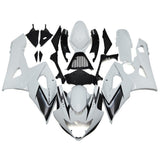 White, Silver and Black Fairing Kit for a 2005 & 2006 Suzuki GSX-R1000 motorcycle