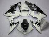 White and Black Fairing Kit for a 2003 & 2004 Yamaha YZF-R6 motorcycle