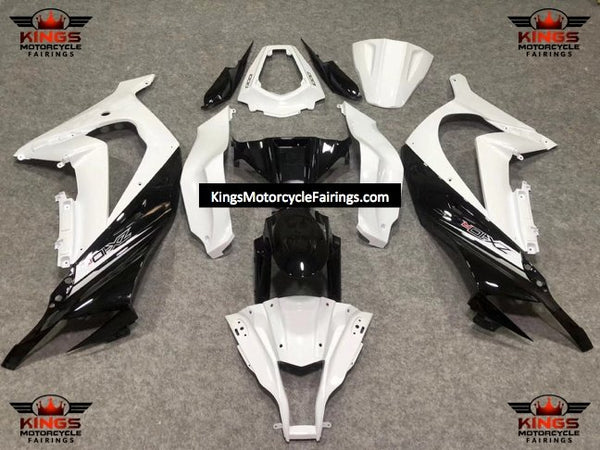 Fairing kit for a Kawasaki Ninja ZX10R (2011-2015) White & Black