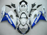 White and Blue Jordan Fairing Kit for a 2005 & 2006 Suzuki GSX-R1000 motorcycle