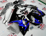Black, Blue and White Fairing Kit for a 1998, 1999, 2000, 2001, 2002, 2003, 2004, 2005, 2006 & 2007 Yamaha YZF600R motorcycle