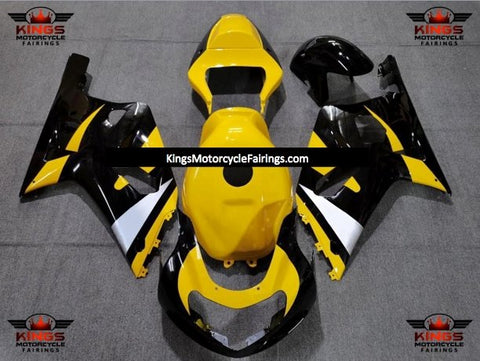 Suzuki GSXR600 (2000-2003) Dark Yellow, Black & Silver Fairings