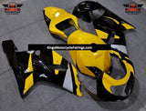Dark Yellow, Black and Silver Fairing Kit for a 2000, 2001, 2002 & 2003 Suzuki GSX-R600 motorcycle