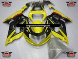 Yellow, Black, Gray and Red Fairing Kit for a 2000, 2001, 2002 & 2003 Suzuki GSX-R600 motorcycle