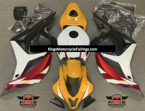 Honda CBR600RR (2009-2012) Yellow, White, Red & Matte Black Fairings