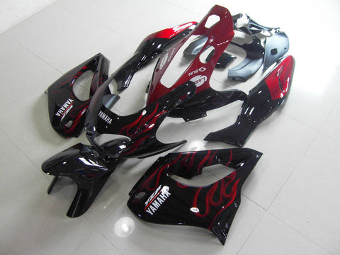 Yamaha YZF1000R (1996-2007) Black, White & Red Flame Fairings