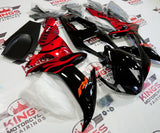 Black and Red Flame Fairing Kit for a 2002 & 2003 Yamaha YZF-R1 motorcycle
