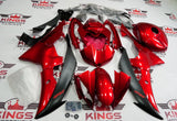 Yamaha YZF-R6 (2008-2016) Candy Apple Red & Matte Black Fairings at KingsMotorcycleFairings.com