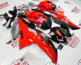 Faux Carbon Fiber, Red and Black Fairing Kit for a 2008, 2009, 2010, 2011, 2012, 2013, 2014, 2015 & 2016 Yamaha YZF-R6 motorcycle