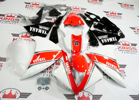 Yamaha R1 Fairings (2012-2014) Red, White, Black at KingsMotorcycleFairings.com