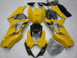 Yellow, Silver and Black Pinstriped Fairing Kit for a 2007 & 2008 Suzuki GSX-R1000 motorcycle