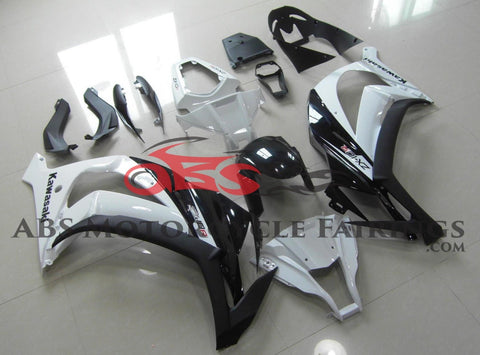 White and Black Fairing Kit for a 2011, 2012, 2013, 2014 & 2015 Kawasaki ZX-10R motorcycle