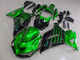 Candy Green and Black Fairing Kit for a 2012, 2013, 2014, 2015, 2016, 2017, 2018, 2019, 2020 & 2021 Kawasaki Ninja ZX-14R motorcycle