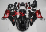 Matte Black and Candy Apple Red Fairing Kit for a 2006, 2007, 2008, 2009, 2010 & 2011 Kawasaki Ninja ZX-14R motorcycle