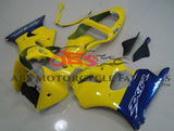 Yellow and Blue Fairing Kit for a 2000, 2001 & 2002 Kawasaki ZX-6R 636 motorcycle