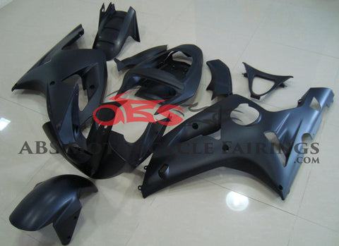 Matte Black Fairing Kit for a 2003 & 2004 Kawasaki ZX-6R 636 motorcycle