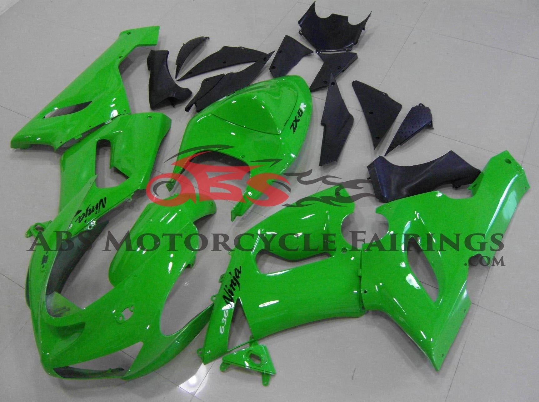 Kawasaki Ninja ZX6R 636 Fairings (2005-2006) Green | Kings