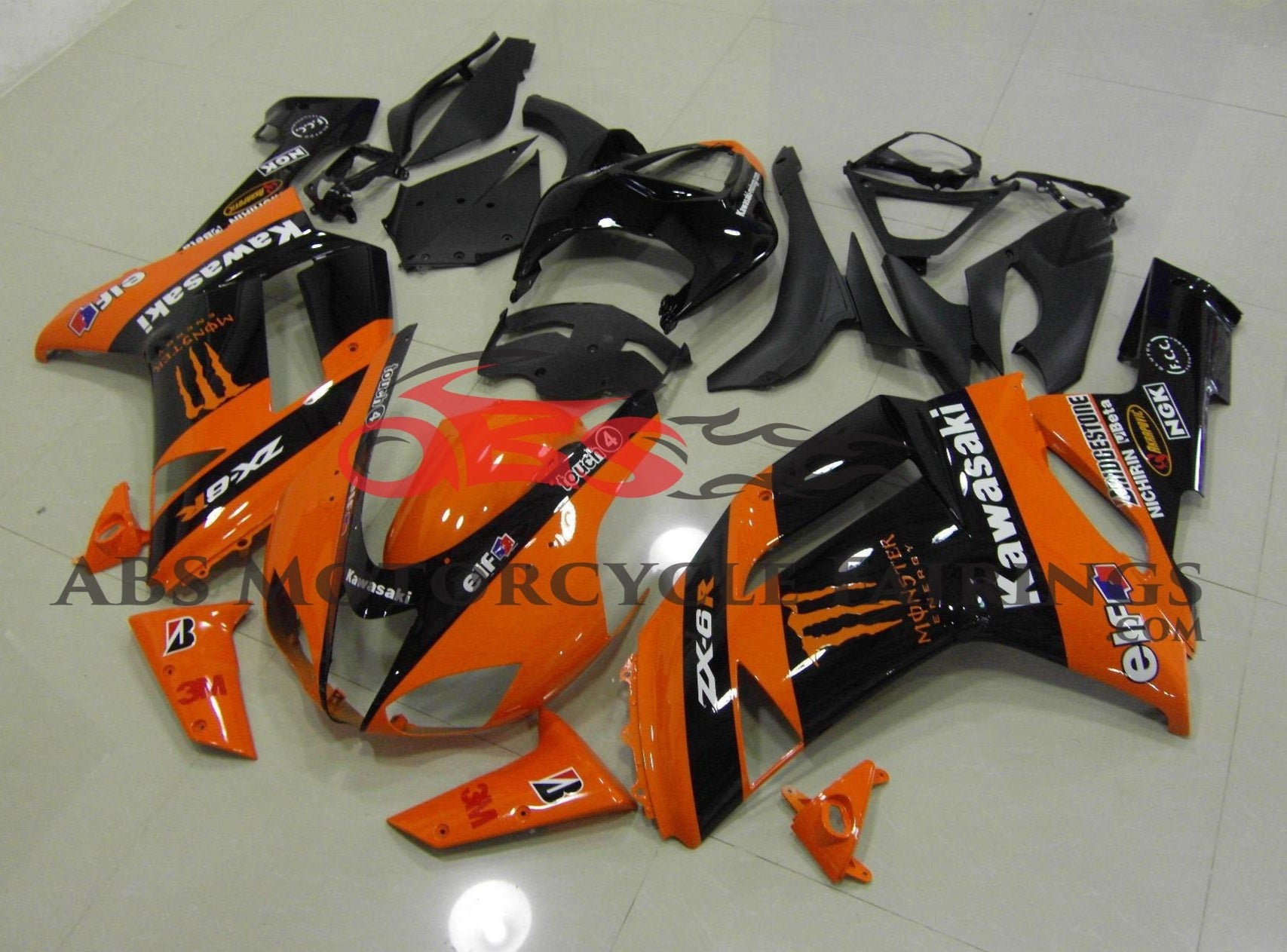 Fairings | Kawasaki Ninja ZX6R (2007-2008) Orange Monster Fairings | Kawasaki Ninja ZX6R (2007-2008) Orange Monster