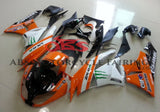 Kawasaki Ninja ZX6R 636 (2009-2012) Orange & White Monster Energy Fairings
