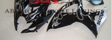 Black and Gray Flame Fairing Kit for a 2006 & 2007 Suzuki GSX-R600 motorcycle