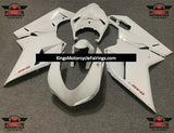 Pearl White and Red Fairing Kit for a 2007, 2008, 2009, 2010, 2011 & 2012 Ducati 1098 motorcycle