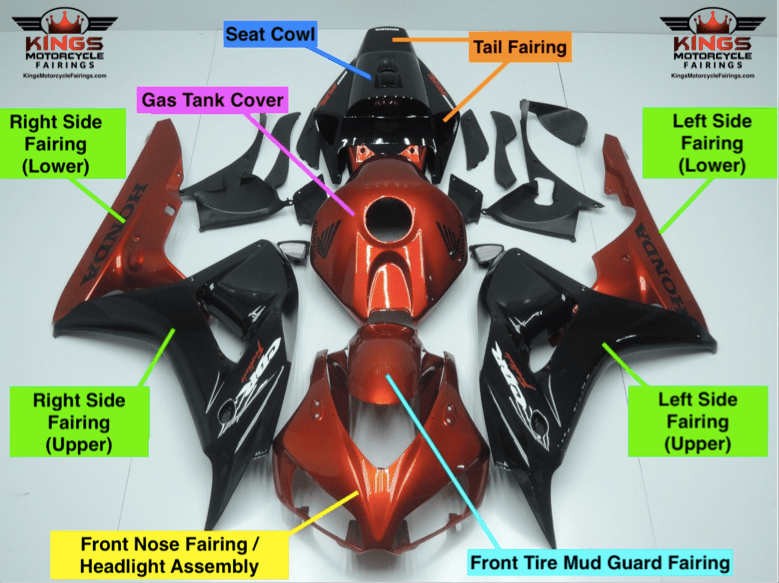Individual Motorcycle Fairing Pieces from KingsMotorcycleFairings.com