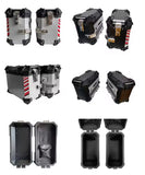 Silver Red 38L Aluminum Motorcycle Storage Side Boxes at KingsMotorcycleFairings.com