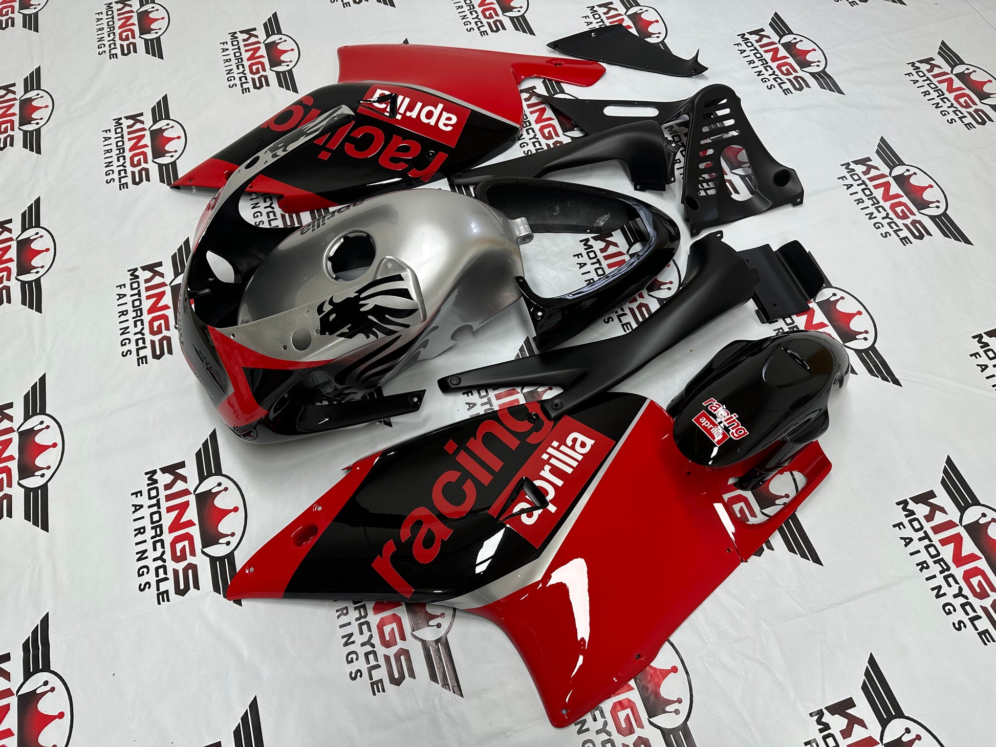 Aprilia RS125 Fairing Kit (2000-2005) Red, Black, Silver from KingsMotorcycleFairings.com