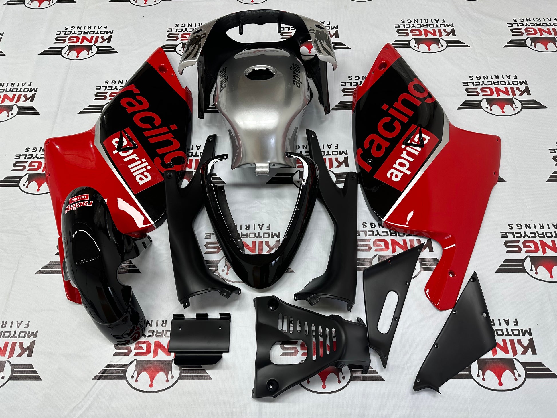 Aprilia RS125 Fairing Set (2000-2005) Red, Black, Silver from KingsMotorcycleFairings.com