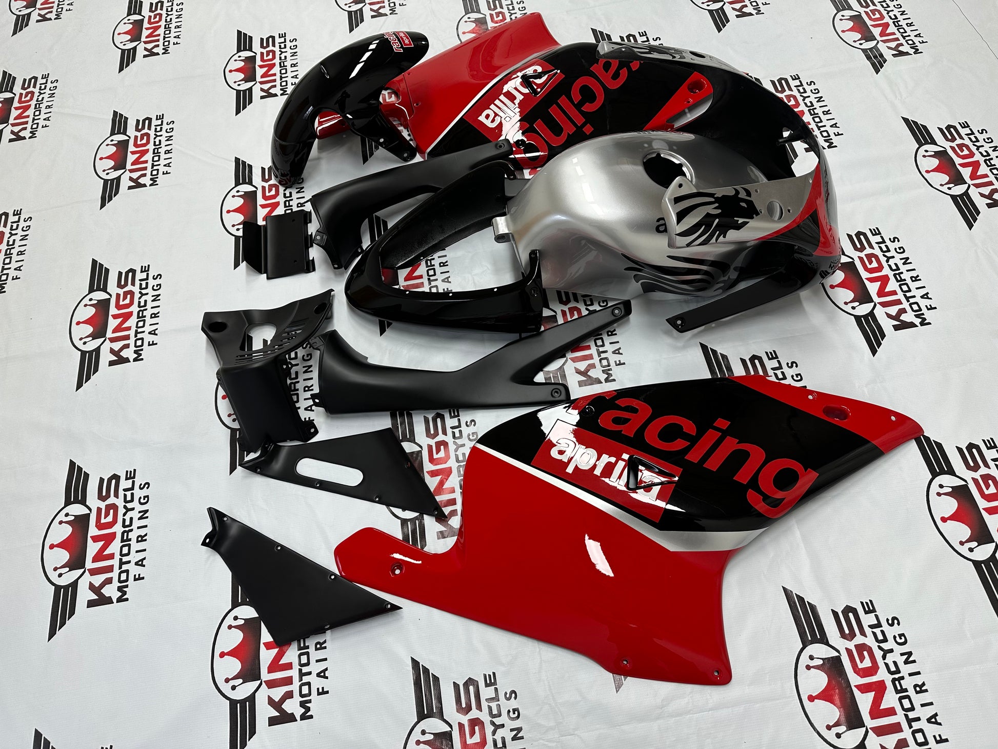 Aprilia RS125 Fairings (2000-2005) Red, Black, Silver at KingsMotorcycleFairings.com