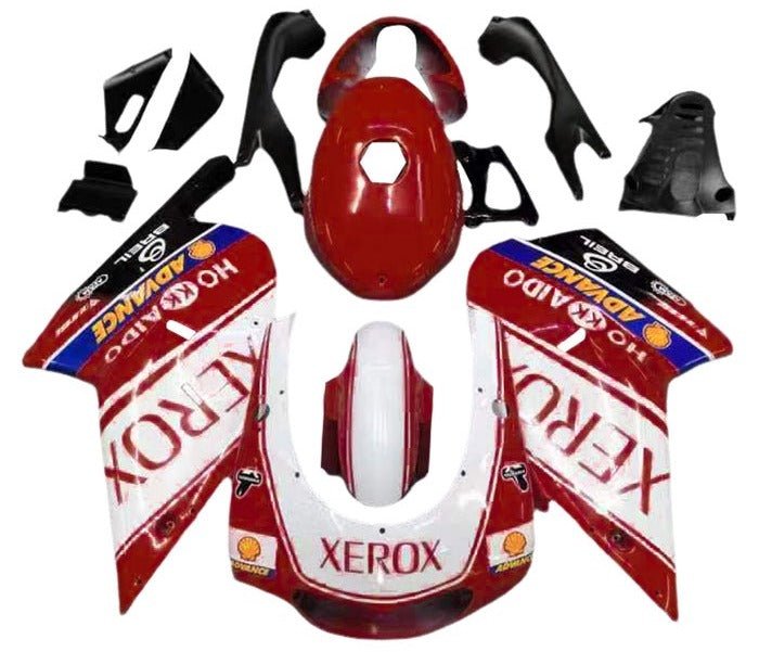 Aprilia RS125 Fairing set (2000-2005) White, Red Xerox at KingsMotorcycleFairings.com