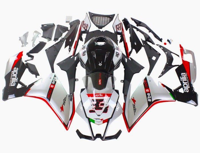 Aprilia RS4 125 Fairings (2012-2016) Silver, Red, Black at KingsMotorcycleFairings.com
