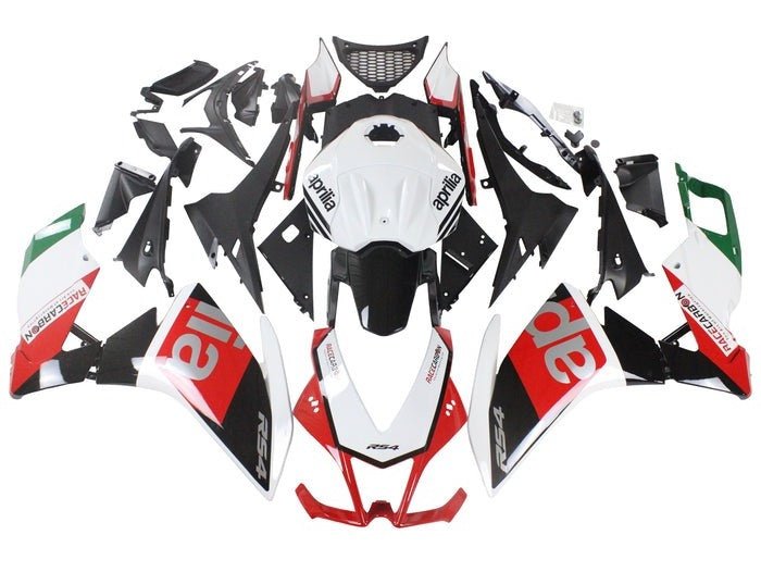 Aprilia RS4 50 Fairings (2012-2016) White, Black, Red at KingsMotorcycleFairings.com