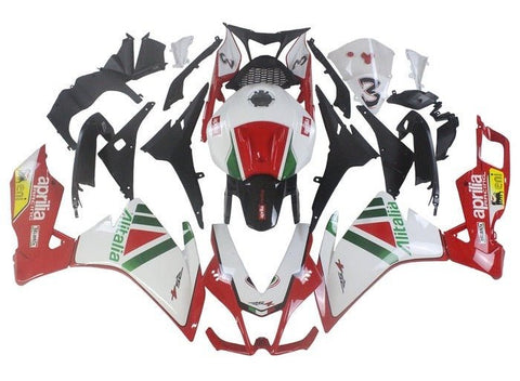 Aprilia RS4 50 Fairings (2012-2016) White, Green, Red at KingsMotorcycleFairings.com
