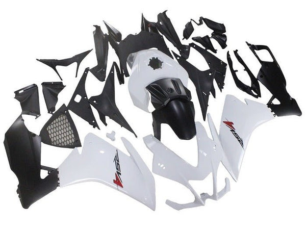 Aprilia RS4 50 Fairings (2012-2016) White, Matte Black at KingsMotorcycleFairings.com