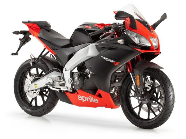 Aprilia RS4 50 (2012-2016) Matte Black, Gloss Red from KingsMotorcycleFairings.com