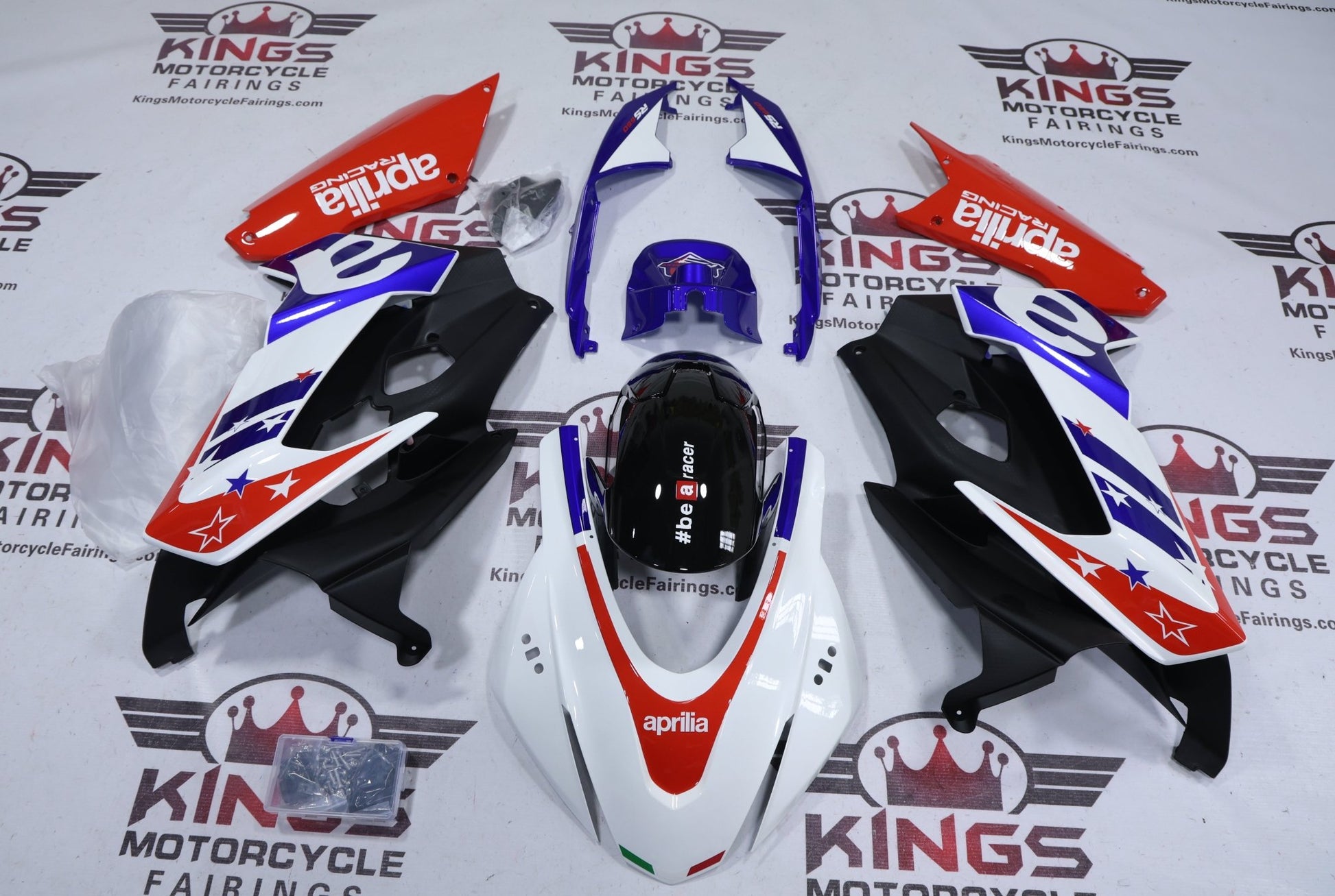 Aprilia RS660 Fairing Kit (2020-2024) White, Red, Blue from KingsMotorcycleFairings.com