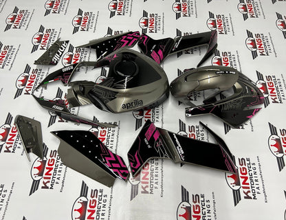 Aprilia RS660 Fairing set (2020-2024) Gray, Black, Pink at KingsMotorcycleFairings.com