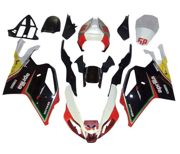 Aprilia RSV1000R Fairings (2003-2006) Black, Red Wilcox at KingsMotorcycleFairings.com
