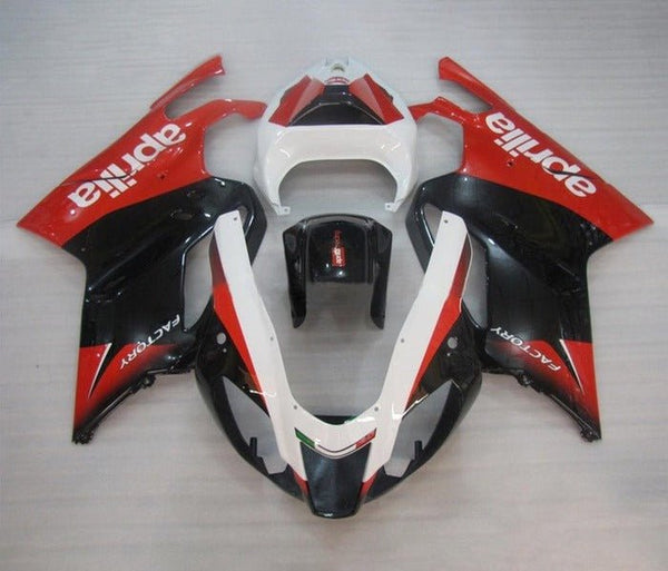 Aprilia RSV1000R Fairings (2003-2006) Black, White, Red at KingsMotorcycleFairings.com