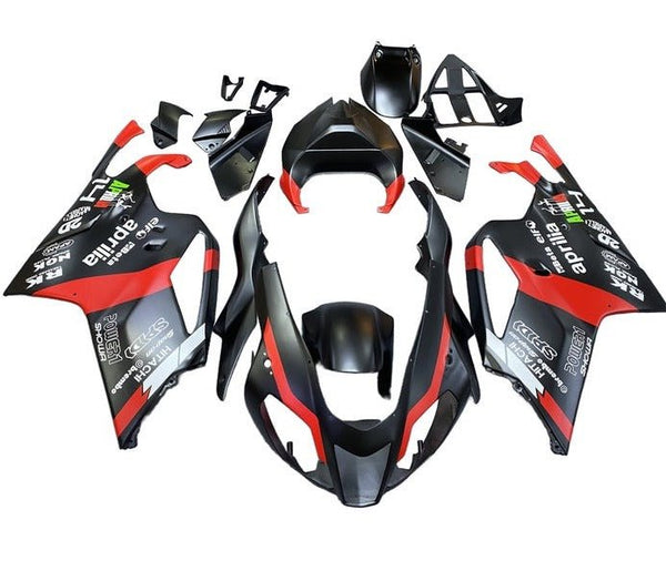 Aprilia RSV1000R Fairings (2003-2006) Matte Black, Red, White at KingsMotorcycleFairings.com