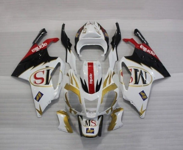 Aprilia RSV1000R Fairings (2003-2006) White, Gold, Black, Red at KingsMotorcycleFairings.com