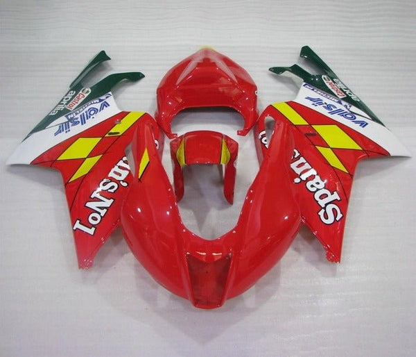 Aprilia RSV1000R Race Fairings (2003-2006) Red, Yellow Spain at KingsMotorcycleFairings.com