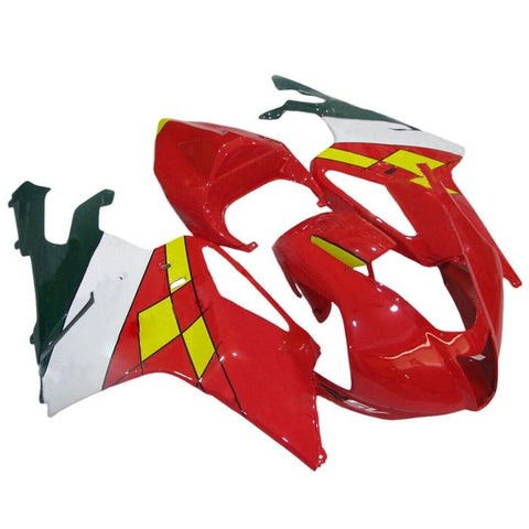 Aprilia RSV1000R Race Fairings (2003-2006) Red, Yellow, White, Green at KingsMotorcycleFairings.com
