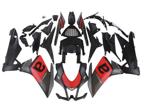 Aprilia RSV4 1000 Fairings (2009-2015) Matte Black, Gray, Red at KingsMotorcycleFairings.com