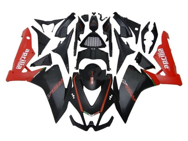 Aprilia RSV4 1000 Fairings (2009-2015) Matte Black, Red, White at KingsMotorcycleFairings.com