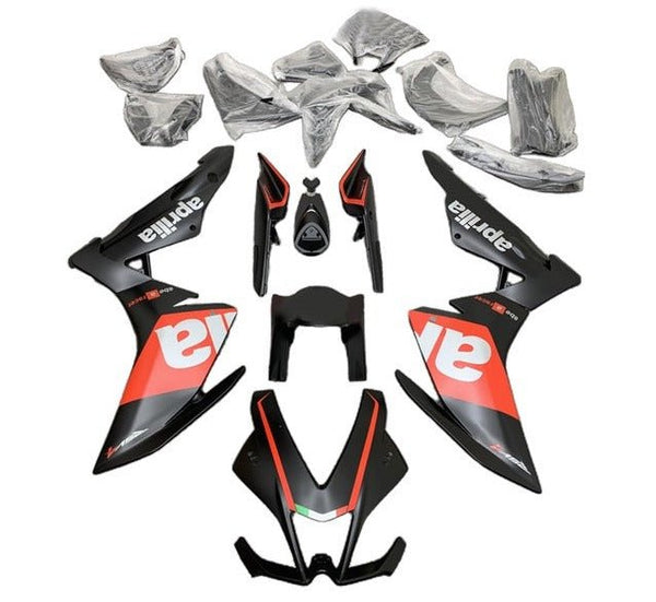 Aprilia RSV4 1000 Fairings (2009-2015) Matte Black, White, Red at KingsMotorcycleFairings.com