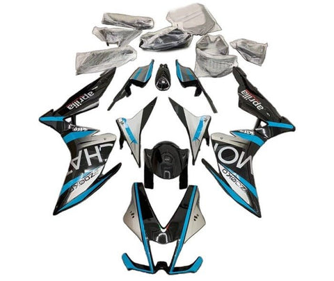 Aprilia RSV4 1000 Fairings (2009-2015) Silver, Black, Blue at KingsMotorcycleFairings.com