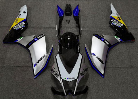 Aprilia RSV4 1000 Fairings (2009-2015) Silver, Blue, Black at KingsMotorcycleFairings.com